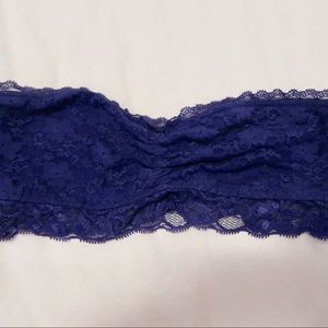 Bandeau lace navy blue small